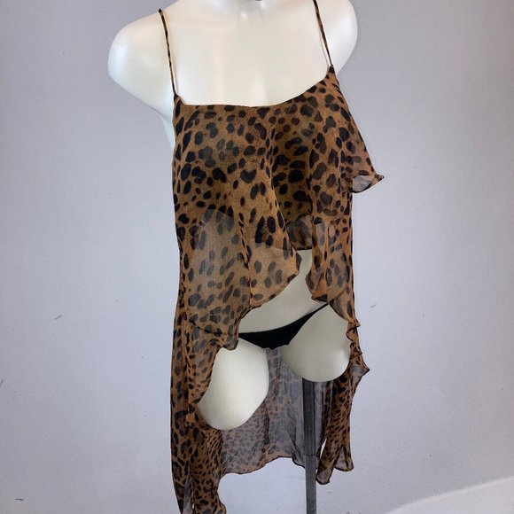 Unif WAVE Leopard Print Asymmetrical Tank Top - Picture 3 of 8